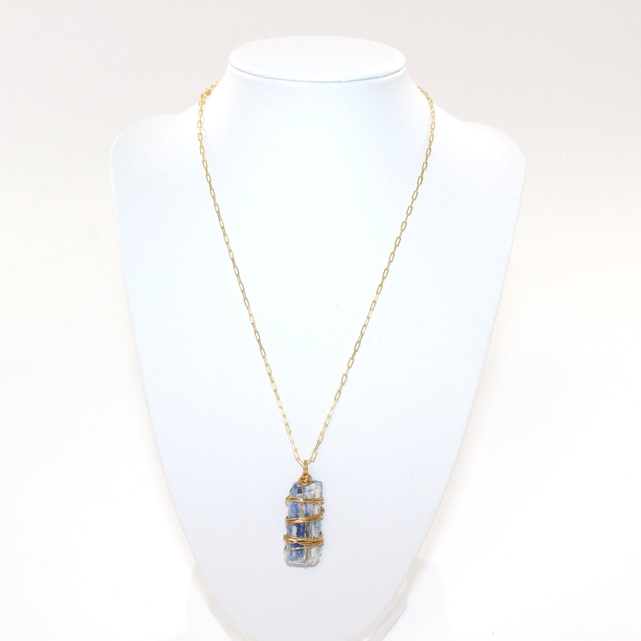 Handmade: Kyanite Crystal Gold plated Necklace | ASH & STONE, Crystals and Jewellery online NZ 