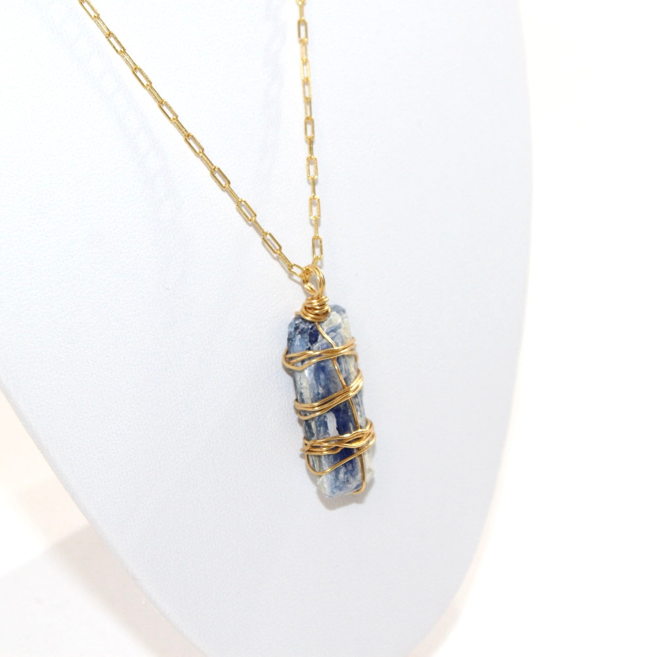 Handmade: Kyanite Crystal Gold plated Necklace | ASH & STONE, Crystals and Jewellery online NZ 