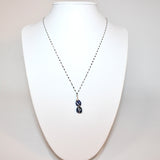 NZ-made lapis lazuli crystal drop on sterling silver necklace | ASH & STONE, one of a kind crystal jewellery. Free express shipping. 