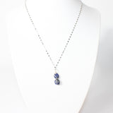 NZ-made lapis lazuli crystal drop on sterling silver necklace | ASH & STONE, one of a kind crystal jewellery. Free express shipping. 