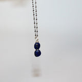 NZ-made lapis lazuli crystal drop on sterling silver necklace | ASH & STONE, one of a kind crystal jewellery. Free express shipping. 