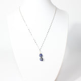 NZ-made lapis lazuli crystal drop on sterling silver necklace | ASH & STONE, one of a kind crystal jewellery. Free express shipping. 