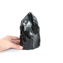 Load image into Gallery viewer, Large black obsidian tower 2.5kg | ASH&amp;STONE Crystals Shop Auckland NZ
