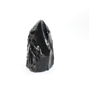 Large black obsidian tower 2.5kg | ASH&STONE Crystals Shop Auckland NZ