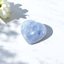 Load image into Gallery viewer, Blue calcite crystal heart | ASH&amp;STONE Crystal Shop Auckland NZ
