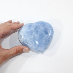 Blue calcite crystal heart | ASH&STONE Crystal Shop Auckland NZ