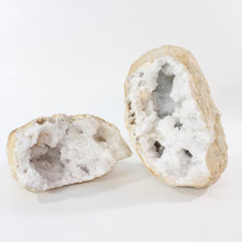 Load image into Gallery viewer, Large clear quartz crystal geode pair | ASH&amp;STONE Crystal Shop Auckland NZ
