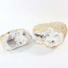 Load image into Gallery viewer, Large clear quartz crystal geode pair | ASH&amp;STONE Crystal Shop Auckland NZ
