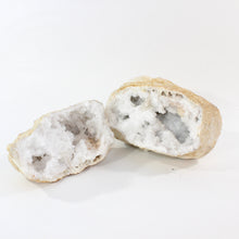 Load image into Gallery viewer, Large clear quartz crystal geode pair | ASH&amp;STONE Crystal Shop Auckland NZ
