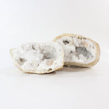 Load image into Gallery viewer, Large clear quartz crystal geode pair | ASH&amp;STONE Crystal Shop Auckland NZ
