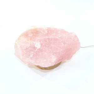 Large AA-Grade rose Quartz crystal on removable lamp base 2.96kg | ASH&STONE Crystal Shop Auckland NZ