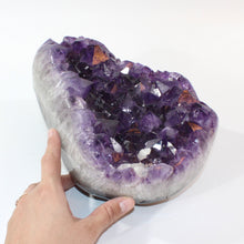 Load image into Gallery viewer, Large high grade amethyst crystal cluster 8.9kg polished edging | ASH&amp;STONE Crystal Shop Auckland NZ
