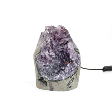 Load image into Gallery viewer, Large amethyst crystal cluster lamp 3.9kg polished edging | ASH&amp;STONE Crystals Shop Auckland NZ
