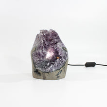 Load image into Gallery viewer, Large amethyst crystal cluster lamp 3.9kg polished edging | ASH&amp;STONE Crystals Shop Auckland NZ
