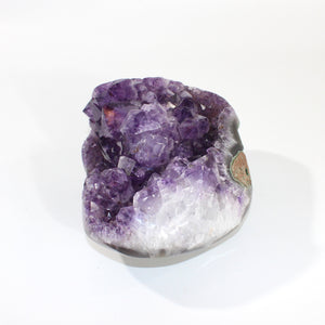 Large amethyst crystal cluster with polished edging 3.4kg | ASH&STONE Crystals Shop Auckland NZ