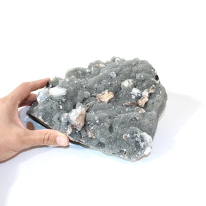 Large apophyllite on blue chalcedony crystal cluster 2.63kg | ASH&STONE Crystals Shop Auckland NZ