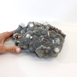 Large apophyllite on blue chalcedony crystal cluster 2.76kg | ASH&STONE Crystals Shop Auckland NZ
