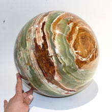 Load image into Gallery viewer, Extra large banded calcite crystal sphere 39kg | ASH&amp;STONE Crystal Shop Auckland NZ
