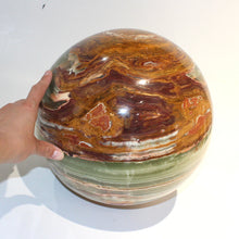 Load image into Gallery viewer, Extra large banded calcite crystal sphere 39kg | ASH&amp;STONE Crystal Shop Auckland NZ
