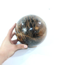 Load image into Gallery viewer, Large black moonstone polished crystal sphere 6.4kg | ASH&amp;STONE Crystal Shop Auckland NZ
