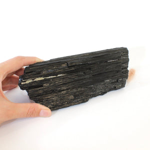 Large black tourmaline raw crystal chunk | ASH&STONE Crystals Shop Auckland NZ