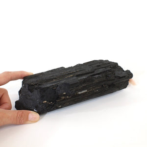 Large black tourmaline raw crystal chunk | ASH&STONE Crystals Shop Auckland NZ