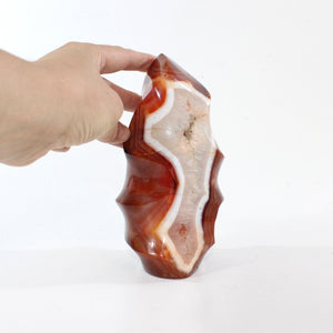 Large carnelian polished crystal flame 1.91kg | ASH&STONE Crystal Shop Auckland NZ