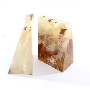 Large Caribbean Calcite Crystal Bookends 4kg | ASH&STONE Crystal Shop Auckland NZ