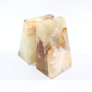 Large Caribbean Calcite Crystal Bookends 4kg | ASH&STONE Crystal Shop Auckland NZ