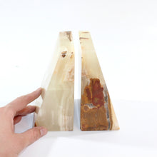 Load image into Gallery viewer, Large Caribbean Calcite Crystal Bookends 4kg | ASH&amp;STONE Crystal Shop Auckland NZ
