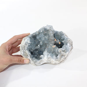 Large celestite crystal cluster 3kg