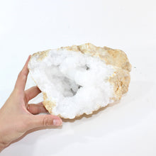 Load image into Gallery viewer, Large clear quartz crystal geode half 4.22kg | ASH&amp;STONE Crystal Shop Auckland NZ
