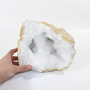 Large clear quartz crystal geode half 6.9kg | ASH&STONE Crystals Shop Auckland NZ