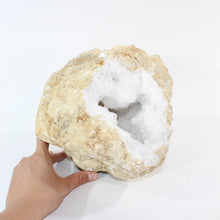 Load image into Gallery viewer, Large clear quartz crystal geode half 8.57kg | ASH&amp;STONE Crystal Shop Auckland NZ
