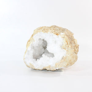 Large clear quartz crystal geode half 8.57kg | ASH&STONE Crystal Shop Auckland NZ