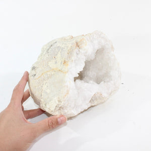 Large clear quartz crystal geode half 5.19kg | ASH&STONE Crystal Shop Auckland NZ