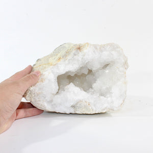 Large clear quartz crystal geode half 5.19kg | ASH&STONE Crystal Shop Auckland NZ