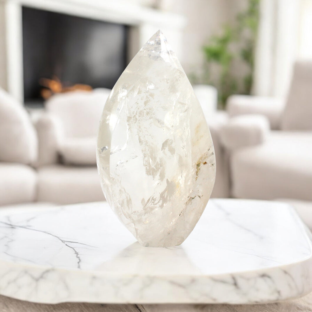 Large clear quartz polished crystal flame 6.51kg | ASH&STONE Crystals Shop Auckland NZ