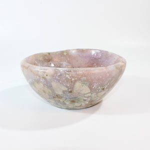 Large flower agate polished crystal bowl 2.4kg | ASH&STONE Crystals Shop Auckland NZ