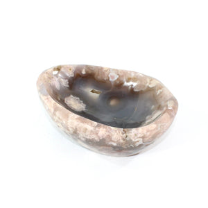 Large flower agate polished crystal bowl 3.76kg | ASH&STONE Crystal Shop Auckland NZ