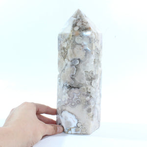 Large flower agate polished crystal tower 3.38kg | ASH&STONE Crystal Shop Auckland NZ