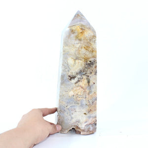 Large flower agate polished crystal tower 6.4kg | ASH&STONE Crystal Shop Auckland NZ