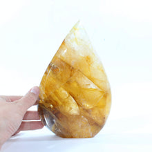 Load image into Gallery viewer, Large golden healer polished crystal flame 1.5kg | ASH&amp;STONE Crystal Shop Auckland NZ
