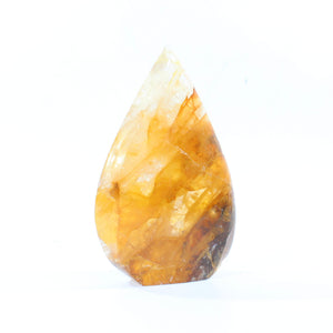 Large golden healer polished crystal flame 1.5kg | ASH&STONE Crystal Shop Auckland NZ