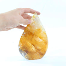 Load image into Gallery viewer, Large golden healer polished crystal flame 1.5kg | ASH&amp;STONE Crystal Shop Auckland NZ
