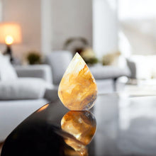 Load image into Gallery viewer, Large golden healer polished crystal flame 1.5kg | ASH&amp;STONE Crystal Shop Auckland NZ
