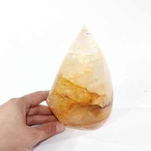 Large golden healer crystal flame 1.88kg | ASH&STONE Crystal Shop Auckland NZ