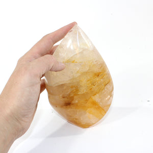 Large golden healer crystal flame 1.88kg | ASH&STONE Crystal Shop Auckland NZ