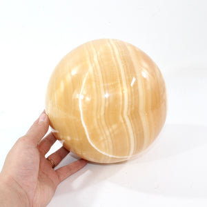 Large orange calcite crystal sphere 11.4kg | ASH&STONE Crystal Shop Auckland NZ