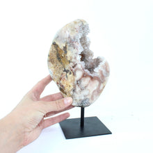 Load image into Gallery viewer, Pink amethyst polished crystal druzy cave on stand 2kg | ASH&amp;STONE Crystal Shop Auckland NZ
